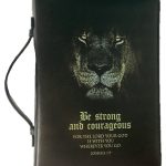 Be Strong and Courageous Bible Cover Brown XL (24122XL)