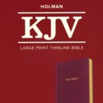 KJV Large Print Thinline Bible, Burgundy LeatherTouch, Red Letter, Pure Cambridge Text