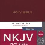 NKJV Pew Bible Hardcover Burgundy Red Letter Edition Comfort Print