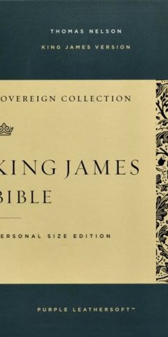 KJV Personal Size Reference Bible, Sovereign Collection, Leathersoft, Purple, Red Letter, Comfort Print