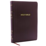 KJV Reference Bible Giant Print Bonded Leather Burgundy Red Letter Edition Comfort Print
