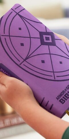 NKJV Armor of God Bible, Purple Leathersoft (Children’s Bible, Red Letter, Comfort Print, Holy Bible)